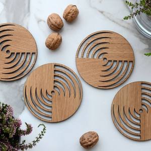 Unique wooden coaster set with natural texture handcrafted premium quality coasters best for rustic homes and stylish decor - Product Image 6