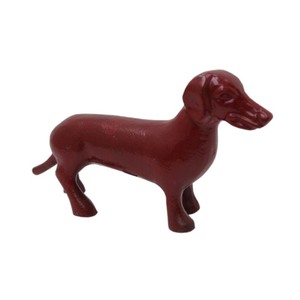 Aluminum Dog <b>Animal</b> Sculptures <b>Abstract</b> Figurines Red Finished for Home Living Room Desktop Sculpture Handmade Bulk - Product Image 1