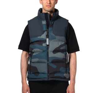 Chaqueta de Invierno Acolchada con Capucha, Impermeable, de Poliéster, Camuflaje, Unisex, Cuello Redondo, Sin Mangas, Diseño Personalizado - Product Image 1