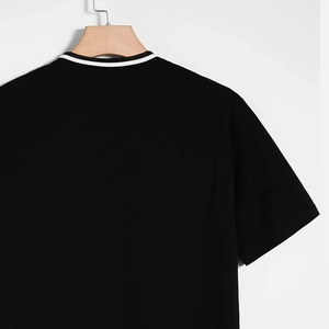 Estilo único 2025 cómodo ropa de calle de lujo buena calidad al por mayor nuevo estilo hombres media manga camiseta de verano - Product Image 6