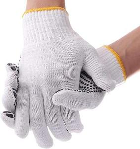 Cómodos guantes de trabajo punteados de punto sin costuras reutilizables con sujeción segura y destreza Guantes de seguridad resistentes al deslizamiento - Product Image 2