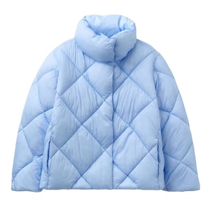 Chaqueta de Invierno Acolchada para Mujer, Personalizada al por Mayor, de Alta Calidad, Transpirable, de Algodón y Poliéster, con Capucha y Cremallera, Talla Grande, Color Rosa - Product Image 1