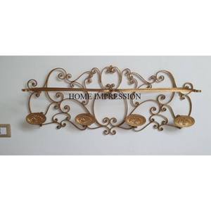 Vente chaude en aluminium coulé couleur argent finition fleurs et feuilles Designer crochets et cintres muraux approvisionnement en provenance d'Inde - Product Image 4