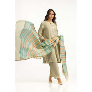 Traje Casual Bordado de 3 Piezas Khaddar IPSTD-55207 - Product Image 4