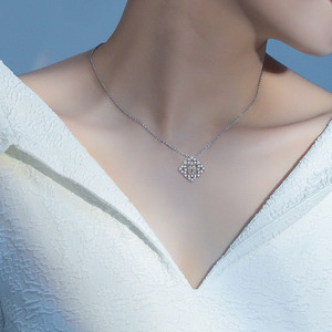 Venta al por mayor Christian Zircon compromiso aniversario fiesta y regalo 925 collar de plata esterlina y pendientes conjunto de joyas - Product Image 5