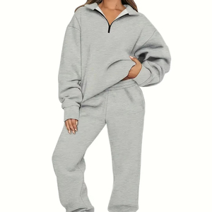 Top Trending Quick Dry Printed Chándales Nuevas mangas completas Transpirable Hombres Conjunto de 2 piezas 100% Algodón orgánico Cremallera Trajes de sudor - Product Image 1