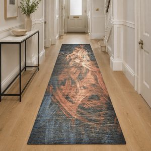 Alfombra de Área Chenille LXDP-1040 de RUGS DEPOT, Color Rojo Borgoña, Diseño Oriental Tradicional, Impresión Digital, Lavable a Máquina, Antideslizante, Venta al Por Mayor - Product Image 5
