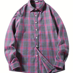 Camisa de Lino Casual de Manga Larga, Holgada, Transpirable, con Cuello Alto, para Hombre, Nueva Tendencia, MOQ Bajo, Precio Económico - Product Image 1