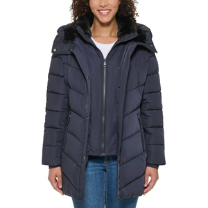 เสื้อโค้ทขนเป็ดหนาสำหรับผู้หญิงเสื้อคลุมยาวเข้ารูปเสื้อโค้ทขนเป็ดผ้าฝ้ายขนาดใหญ่ออกแบบได้ตามต้องการสำหรับฤดูหนาว - Product Image 1