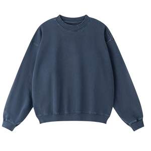 Sudadera Holgada de Algodón 100% con Cuello Redondo, Lavado Ácido, Transpirable, Color Personalizado, Estilo Urbano para Hombre - Product Image 5