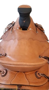 Selle occidentale de style anglais en cuir durable faite à la main de qualité supérieure 100% essentielle pour l'équitation et les sports équestres - Product Image 5