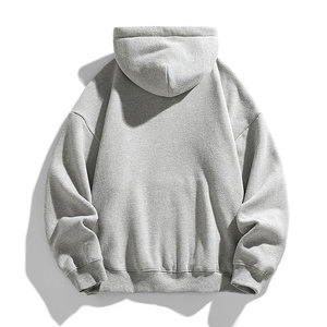 Sweat-shirts à capuche courts en molleton 100 % coton pour hommes, personnalisables avec logo, style streetwear, en tissu polaire - Product Image 2