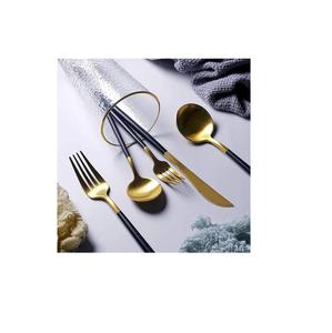 Vente en gros de couverts en acier inoxydable couverts en or populaires pour restaurants comprenant couteau cuillère fourchette pour cadeaux - Product Image 3