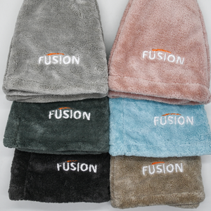 Gorro de Ducha de Felpa Fukuyusei, Personalizado, de Coral, Reutilizable, con Patrón Sólido, Gorro de Sauna, Toalla de Ducha de Secado Rápido, Protección Sanitaria para el Cabello - Product Image 4