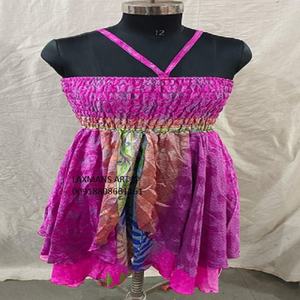 Vestido largo de mujer con estampado de rayón, vestido Sari informal de verano con tops de seda tejida, característica transpirable - Product Image 1