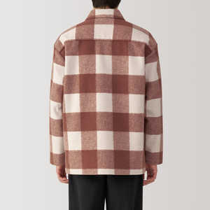 Veste en flanelle sur mesure de haute qualité pour hommes, grande taille, vêtements d'extérieur décontractés, logo personnalisé, chemises en flanelle à carreaux, design unisexe - Product Image 4