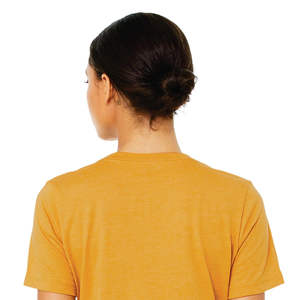100% Airlume เสื้อยืดแขนสั้นแบบสบายๆ,แหวนปั่นผ้าฝ้าย32 Single 4.2 Oz Mustard Womens - Product Image 6