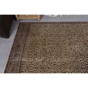 Classique Vintage turc Patchwork Design traditionnel marron Beige laine tapis 5.6X9.8 pieds rectangulaire Latex chevet tapis ensemble - Product Image 5