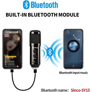 Microfono a condensatore professionale per telefono e USB con supporto per la registrazione e la trasmissione - Product Image 4
