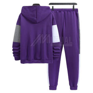 Conjunto de chándal para hombre con logotipo personalizado, ropa deportiva con top de manga larga y pantalones para gimnasio o uso informal - Product Image 2