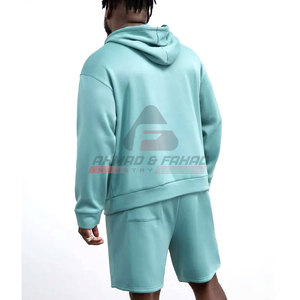 Precio al por mayor Hombres Sudaderas con capucha Conjunto corto Personalizado Logo Sudaderas con capucha Conjunto corto transpirable - Product Image 4