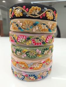 Encaje bordado Floral colorido, encaje bordado exquisito para vestidos de novia y accesorios de moda, encaje bordado elegante - Product Image 3