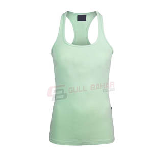 Débardeur côtelé coupe ajustée pour femme, respirant et élégant pour Streetwear, avec coupe décontractée et ourlet à bord brut avec logo sur le devant - Product Image 1