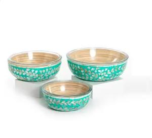 Cuencos para servir con tema de fregona de larga duración y duraderos de alta calidad, cuencos decorativos de madera y nácar ecológicos más vendidos - Product Image 3