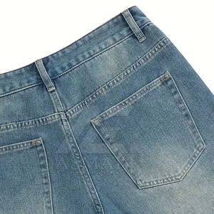 Pantalones Cortos Vaqueros Elásticos y Transpirables para Hombre, Estilo Casual Urbano, para Movimiento Flexible y Uso Diario - Product Image 4