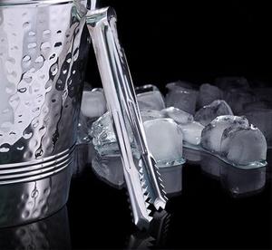 Elegant Stainless Steel Bar <b>Ice</b> <b>Tongs</b> Strong Grip Serrated Tips Easy Handling for Cocktails Home Bar Party Use - Product Image 2