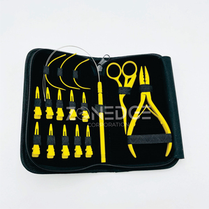 Kit de Herramientas para Extensiones de Cabello, Alicates Multifuncionales con Recubrimiento de Polvo Amarillo, Tijeras Tipo Grúa, Pinzas para Cabello y Agujas, Herramientas Sostenibles - Product Image 6