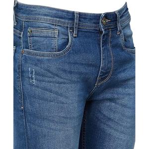 2026 wholesale Autumn Fashion Casual Slim Fit <b>Men's</b> Canvas Breathable <b>Lightweight</b> Knit Spandex/Cotton Dark Blue Jean <b>Trousers</b> - Product Image 4