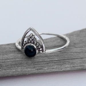 แหวนพลอยโอนิกซ์สีดำทำเอง925เครื่องประดับเงินสเตอร์ลิงแหวนแต่งงานเงินชั้นดีเครื่องประดับสำหรับผู้หญิงขายส่งจำนวนมาก - Product Image 3