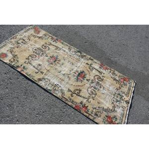 Alfombra roja beige clásica Alfombras turcas de 2,7x6 pies - Product Image 4