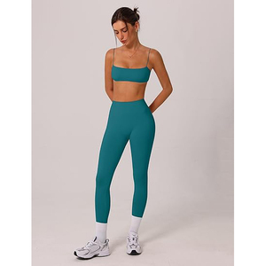 Ensemble de fitness, soutien-gorge de yoga sans couture, leggings taille haute, extensible, respirant, vêtements de sport pour femmes, entraînement en salle de sport - Product Image 5