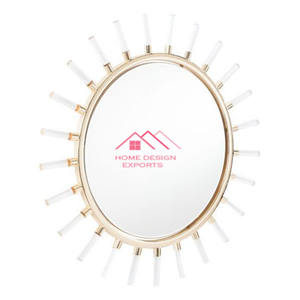 กระจกแขวนผนังดีไซน์พระอาทิตย์และดอกไม้สำหรับตกแต่งบ้านทำจากโลหะแบบมินิมอล - Product Image 6