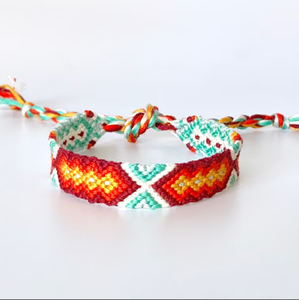 Woven <b>Bracelet</b>, Knotted <b>Bracelet</b> Anklet Chevron - Colorful - <b>String</b> - Trendy - *CUSTOMIZABLE* - Product Image 1