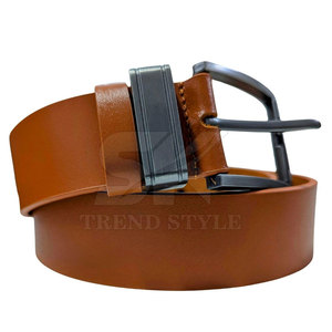 Ceinture en cuir véritable de qualité supérieure, unie, élégante, pour homme et femme, accessoire de ceinture - Product Image 6