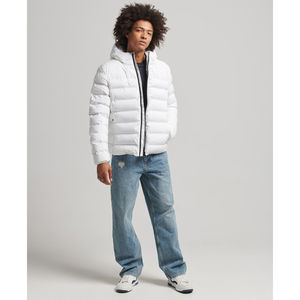 Winter Season Men's Winter Puffer Quilted <b>Jacket</b> with Hooded <b>Collar</b> Zipper Closure OEM Service Out Door Street <b>Jacket</b> For Men - Product Image 5