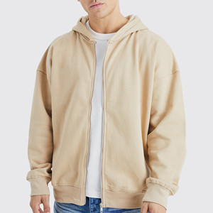 Sudadera con capucha de forro polar grueso para hombre, hombros caídos, transpirable, de secado rápido, estilo urbano, corte holgado, diseño de media cremallera, detalle de bolsillo - Product Image 2