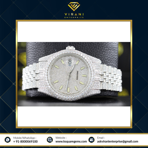Superlatif Montre d'affaires antique pour hommes High-Jet Lab Grown VVS Clarity Diamond 40mm Bouton-poussoir Fermoir caché Style Hip Hop - Product Image 5
