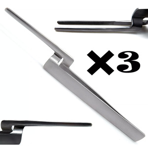คีมจับกระดาษจัดฟันแบบตรง 3 ชิ้น ขนาด 6 นิ้ว ทำจากสแตนเลสสตีล เครื่องมือผ่าตัดแบบใช้มือ  ฐานรากของเครื่องมือผ่าตัด - Product Image 1