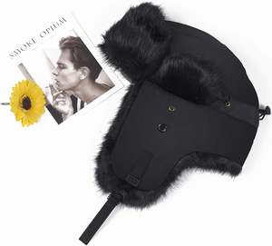 หมวกคนดักสัตว์สำหรับฤดูหนาวผู้หญิงผู้ชายกันลมมีซับในสำหรับฤดูหนาว - Product Image 3