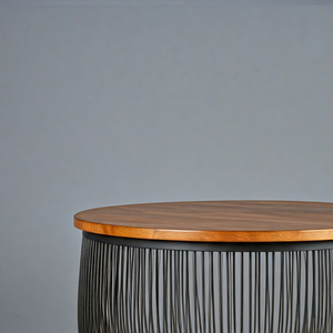 โต๊ะกาแฟไม้เนื้อแข็งทรงกลมแบบโมเดิร์นทำด้วยมือสำหรับตกแต่งบ้านใช้สำหรับห้องนั่งเล่นภายนอกเฟอร์นิเจอร์ที่ทนทาน - Product Image 2