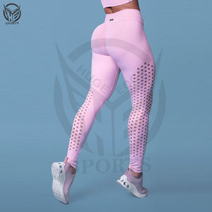 Mallas deportivas brillantes nuevas personalizadas al por mayor, mallas deportivas, pantalones de yoga para entrenamiento de gimnasio, mallas metálicas de cintura alta para mujer - Product Image 3