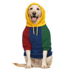 Sudadera con capucha para perro de colores primarios, de forro polar suave, cálida y cómoda, para invierno, para perros pequeños y medianos, para interiores. - Product Image 1