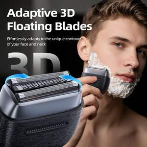 Afeitadora Eléctrica Impermeable IPX7 para Hombre, Mini Afeitadora de Láminas, Triple Cuchilla, Lavable, Afeitadora Rotatoria, Repuesto para Cara y Cuerpo, Alemana - Product Image 5