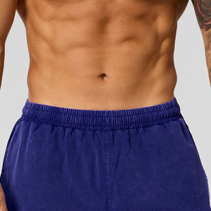 Vente en gros Personnalisé Vintage Wash Gym Workout Shorts d'entraînement Streetwear Taille élastique Respirant Activewear MMA UFC OEM Solide - Product Image 3