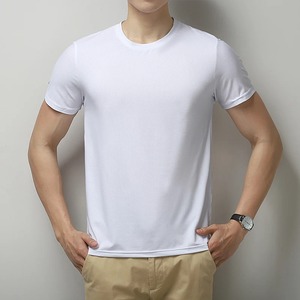 T-shirts en coton vierge pour hommes Impression unisexe vierge en gros Logo personnalisé T-shirt 100% coton T-shirt uni pour hommes - Product Image 3