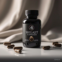 Cápsulas de Shilajit de alta calidad puras verificadas por GMP, ácido fúlvico seco orgánico Natural, garantía de devolución de dinero, embalaje de 60 uds.